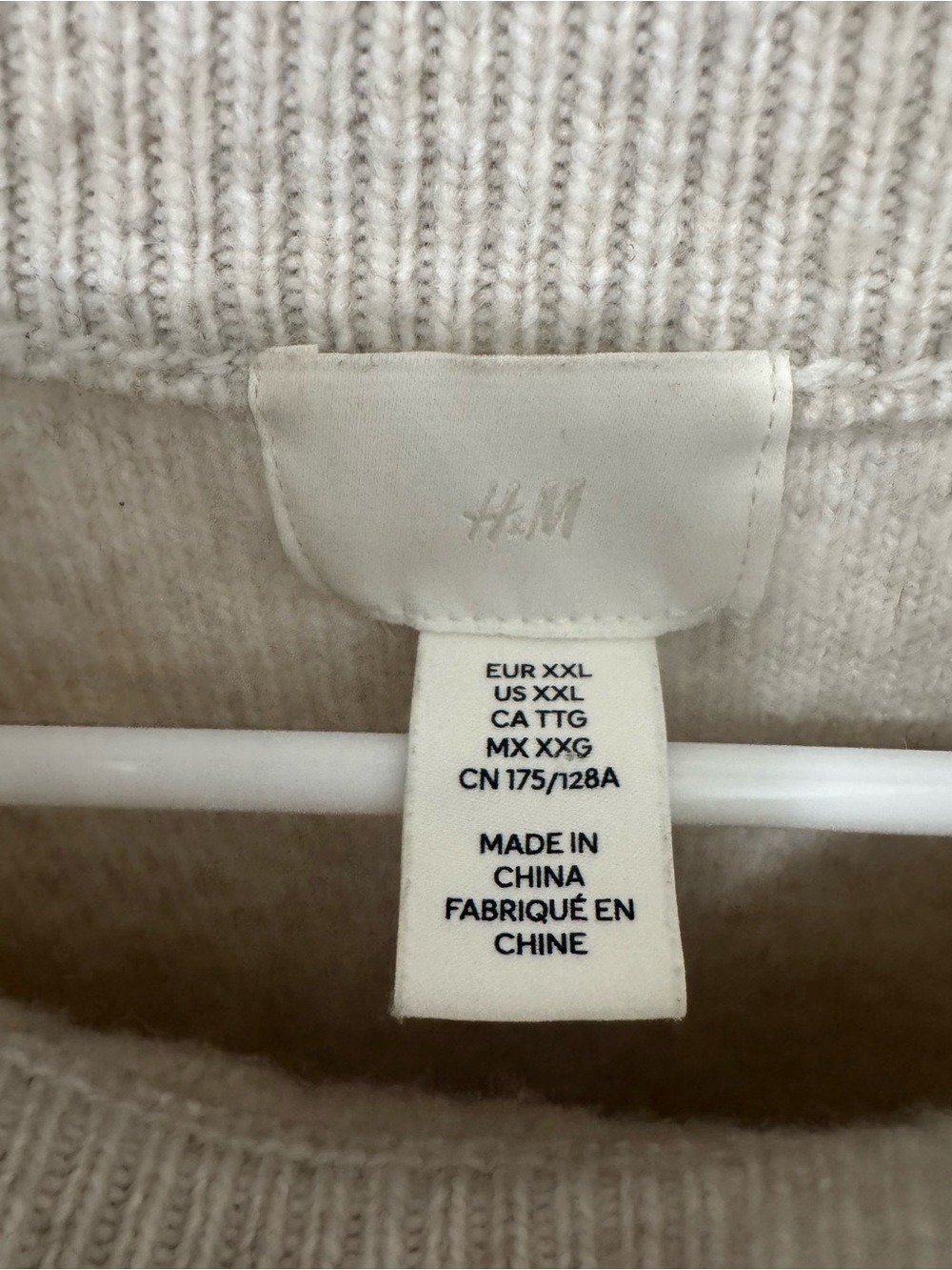 H&M Cream Cable Knit Long Sleeve Dress - Picture 7 of 11